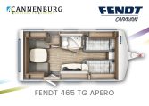 Fendt Apero 465 TG model 2024 caravan plattegrond