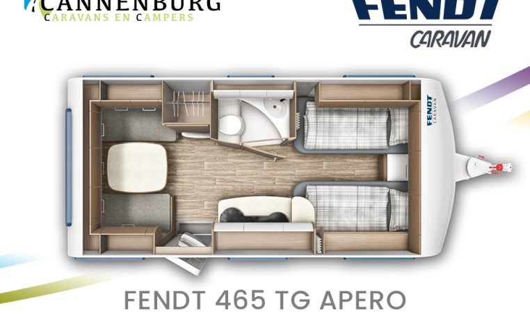 Fendt Apero 465 TG model 2024 caravan plattegrond