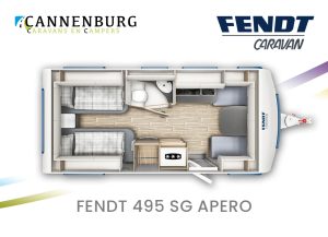 Fendt Apero 495 SG model 2024 caravan plattegrond