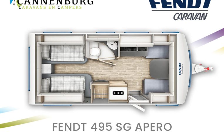 Fendt Apero 495 SG model 2024 caravan plattegrond