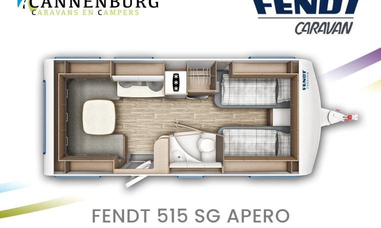 Fendt Apero 515 SG model 2024 caravan plattegrond