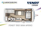 Fendt Apero 560 SKM model 2024 caravan plattegrond