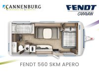 Fendt Apero 560 SKM model 2024 caravan plattegrond