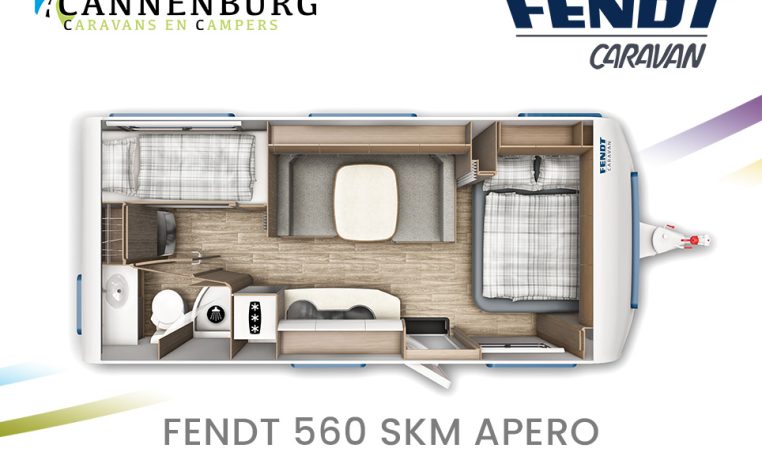 Fendt Apero 560 SKM model 2024 caravan plattegrond