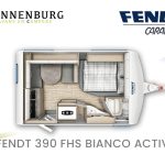 Fendt Bianco Activ 390 FHS model 2024 caravan plattegrond