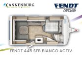 Fendt Bianco Activ 445 SFB model 2024 caravan plattegrond