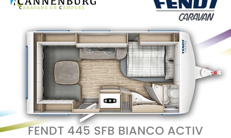 Fendt Bianco Activ 445 SFB model 2024 caravan plattegrond