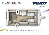 Fendt Bianco Activ 465 SGE model 2024 caravan plattegrond