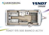 Fendt Bianco Activ 515 SGE model 2024 caravan plattegrond