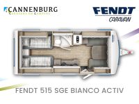 Fendt Bianco Activ 515 SGE model 2024 caravan plattegrond