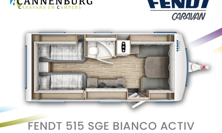 Fendt Bianco Activ 515 SGE model 2024 caravan plattegrond