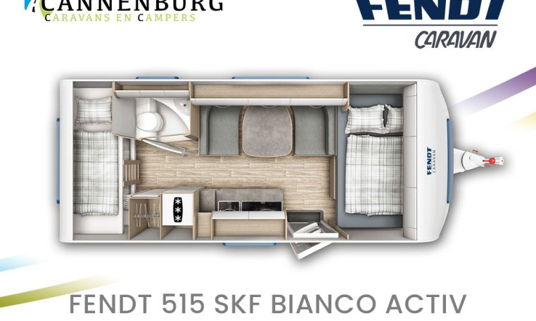 Fendt Bianco Activ 515 SKF model 2024 caravan plattegrond