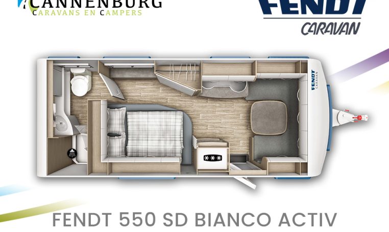 Fendt Bianco Activ 550 SD model 2024 caravan plattegrond