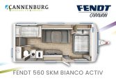 Fendt Bianco Activ 560 SKM model 2024 caravan plattegrond
