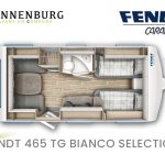 Fendt Bianco Selection 465 TG model 2024 caravan plattegrond