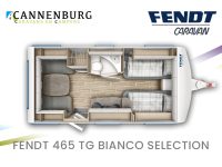 Fendt Bianco Selection 465 TG model 2024 caravan plattegrond