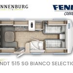 Fendt Bianco Selection 515 SG model 2024 caravan plattegrond