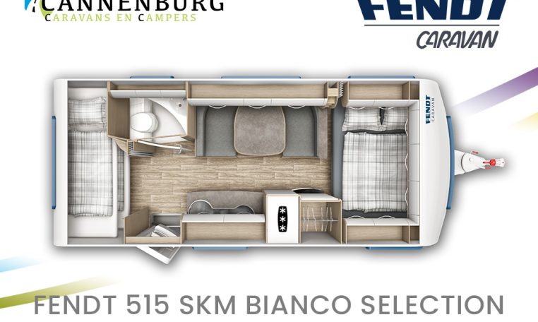 Fendt Bianco Selection 515 SKM model 2024 caravan plattegrond