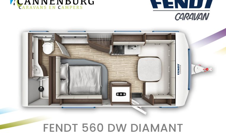 Fendt Diamant 560 DW model 2024 caravan plattegrond