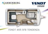 Fendt Tendenza 465 SFB model 2024 caravan plattegrond