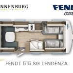 Fendt Tendenza 515 SG model 2024 caravan plattegrond