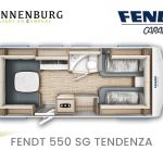 Fendt Tendenza 550 SG model 2024 caravan plattegrond