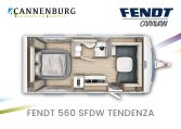 Fendt Tendenza 560 SFDW model 2024 caravan plattegrond