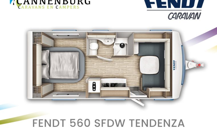 Fendt Tendenza 560 SFDW model 2024 caravan plattegrond