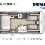 Fendt Tendenza 560 SG model 2024 caravan plattegrond