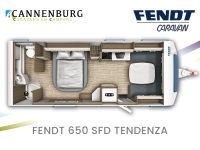 Fendt Tendenza 650 SFD model 2024 caravan plattegrond