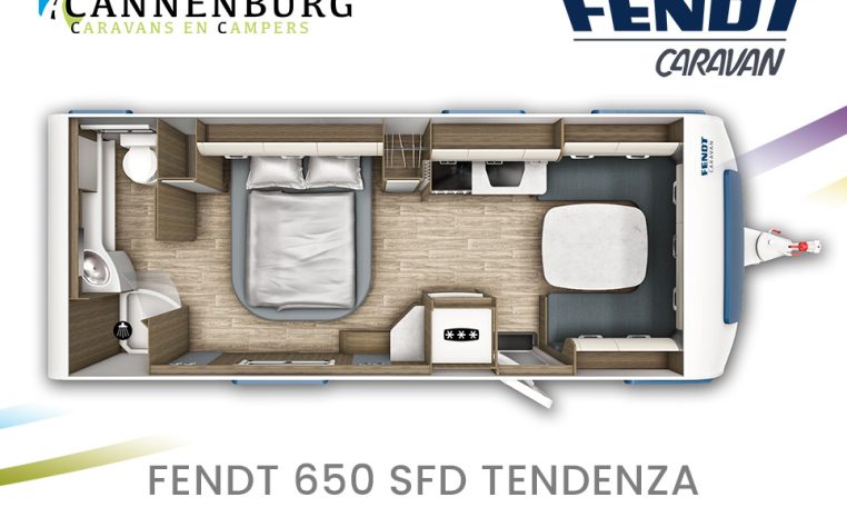 Fendt Tendenza 650 SFD model 2024 caravan plattegrond