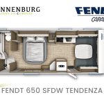 Fendt Tendenza 650 SFDW model 2024 caravan plattegrond