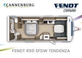 Fendt Tendenza 650 SFDW model 2024 caravan plattegrond