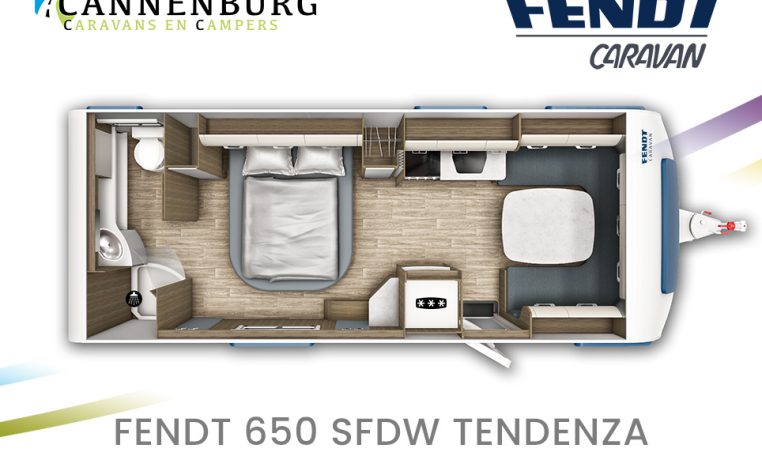 Fendt Tendenza 650 SFDW model 2024 caravan plattegrond