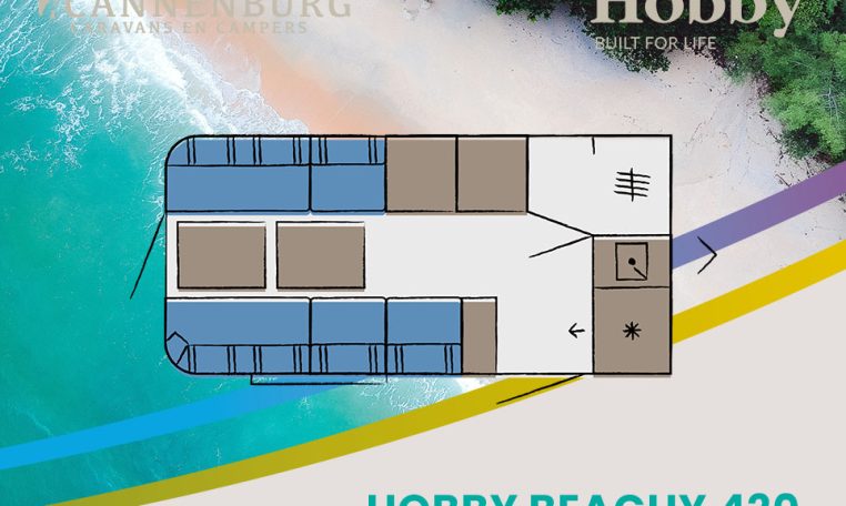 Hobby BEACHY 420 modeljaar 2024 caravan plattegrond