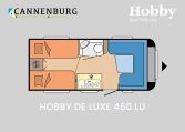 Hobby De Luxe 460 LU model 2024 caravan plattegrond