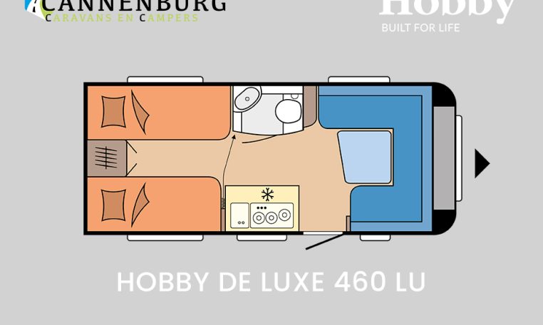 Hobby De Luxe 460 LU model 2024 caravan plattegrond