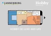 Hobby De Luxe 460 UFe model 2024 caravan plattegrond