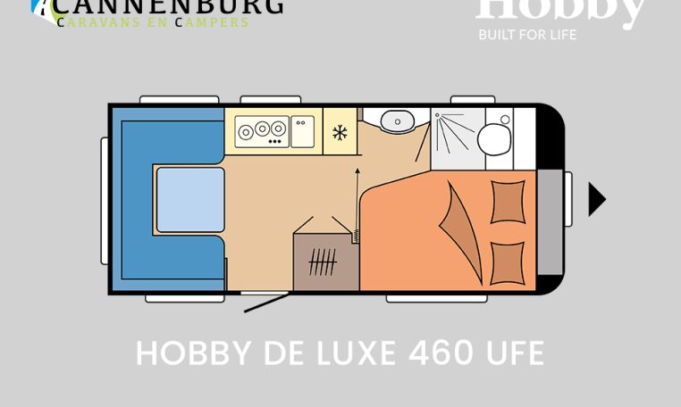 Hobby De Luxe 460 UFe model 2024 caravan plattegrond