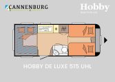 Hobby De Luxe 515 UHL model 2024 caravan plattegrond