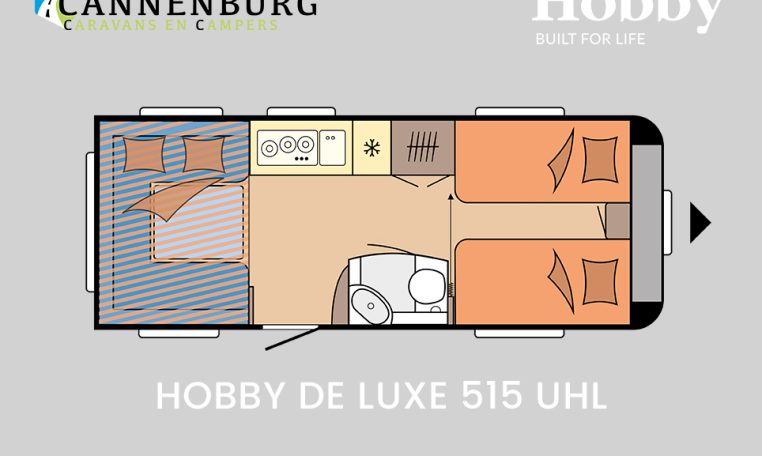 Hobby De Luxe 515 UHL model 2024 caravan plattegrond