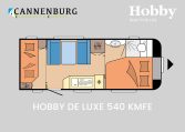 Hobby De Luxe 540 KMFe model 2024 caravan plattegrond