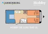 Hobby De Luxe 540 UL model 2024 caravan plattegrond