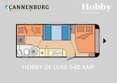 Hobby De Luxe 545 KMF model 2024 caravan plattegrond