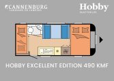 Hobby Excellent Edition 490 KMF model 2024 caravan plattegrond