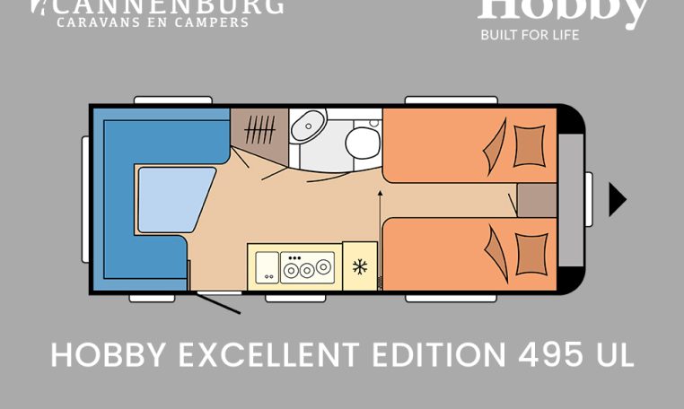Hobby Excellent Edition 495 UL model 2024 caravan plattegrond