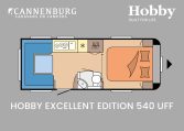 Hobby Excellent Edition 540 UFf model 2024 caravan plattegrond