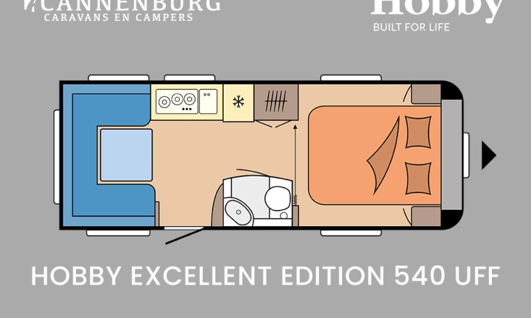 Hobby Excellent Edition 540 UFf model 2024 caravan plattegrond