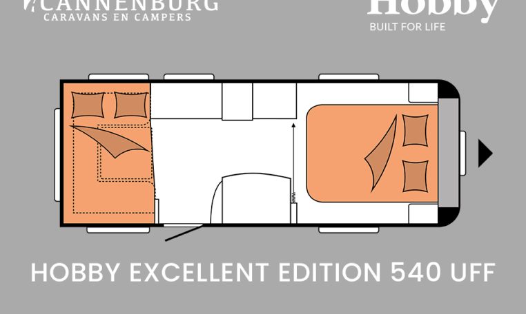 Hobby Excellent Edition 540 UFf model 2024 caravan plattegrond slapen