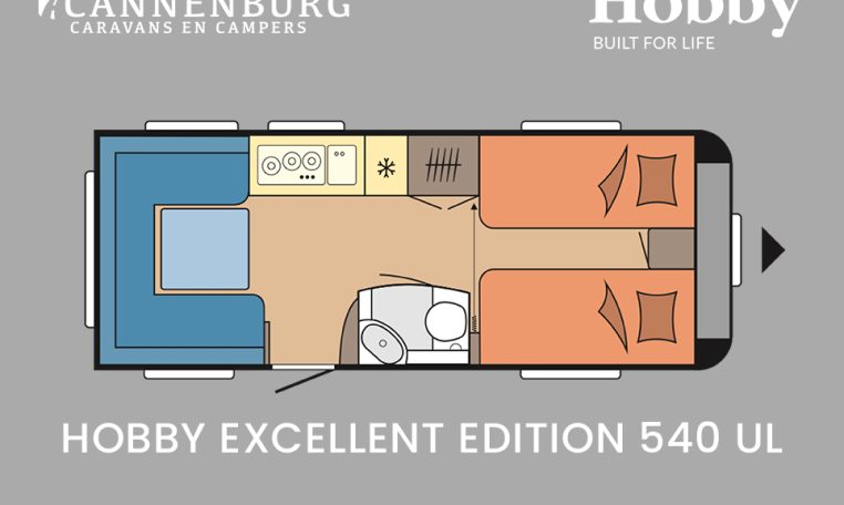 Hobby Excellent Edition 540 UL model 2024 caravan plattegrond